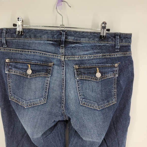 Banana Republic Womens Bootcut‎ Faded Dark Wash Jeans Size 8 Long - Picture 9 of 12